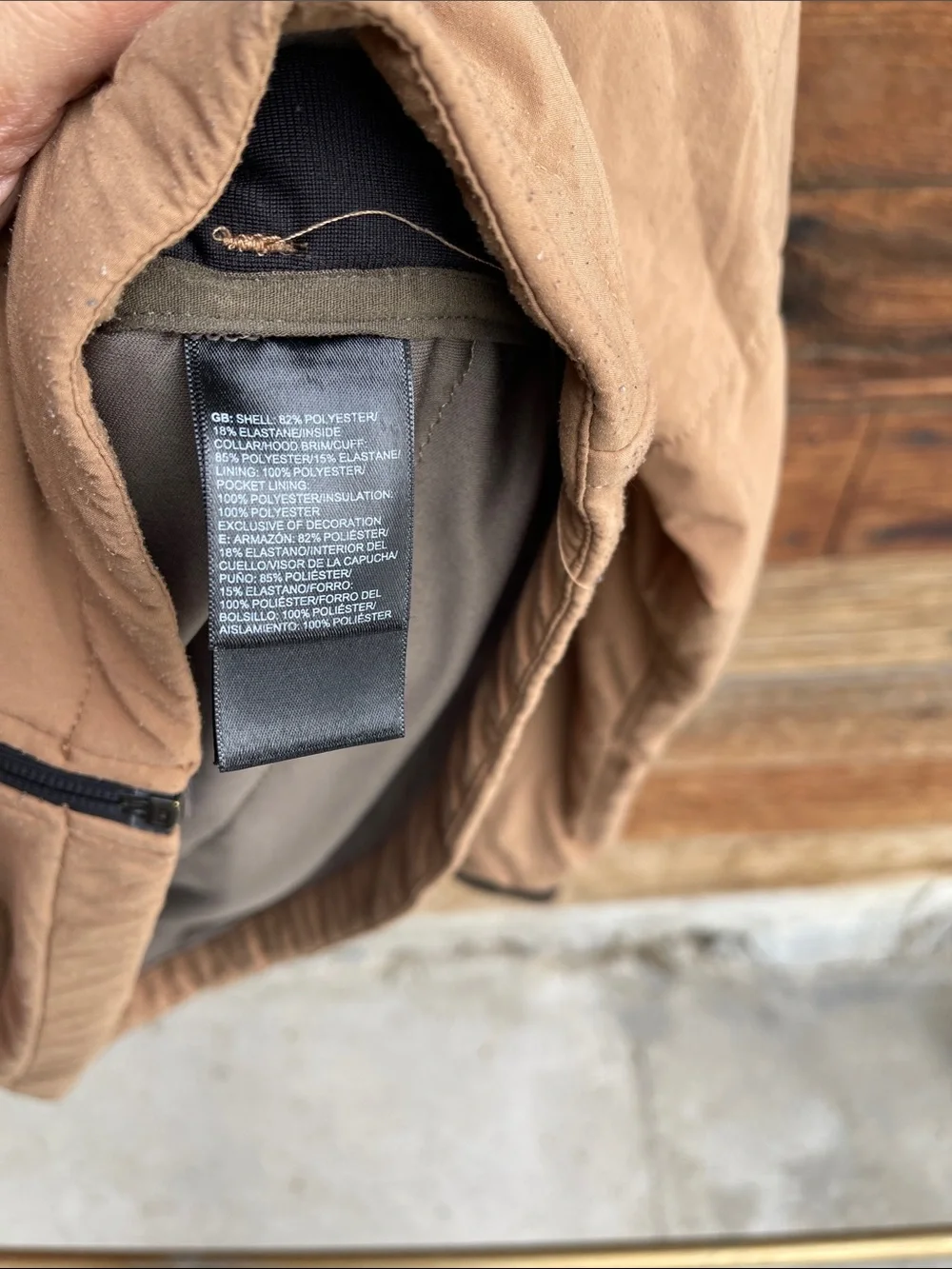 The North Face Men’s Colorblock Hooded Insulated Jacket Size S Brown Black